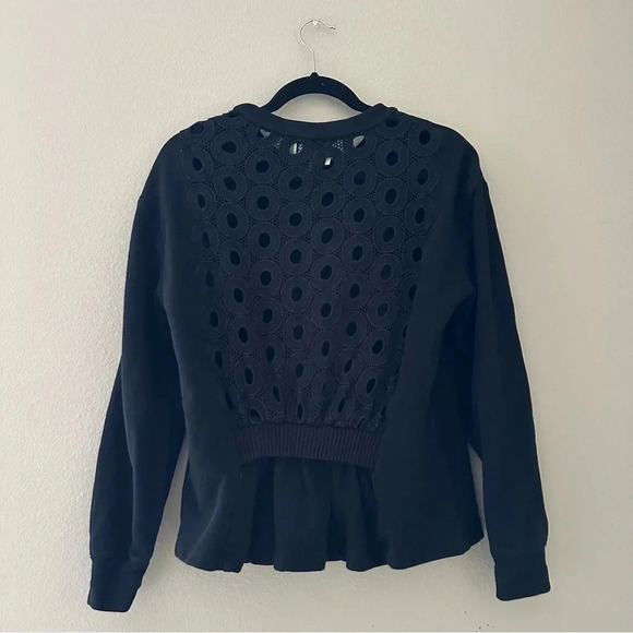 SEA NEW YORK Eyelet Pullover Sweatshirt Size XS - Picture 7 of 7